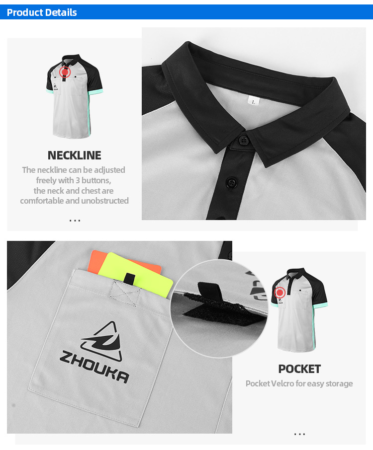 Custom Referee Pro Uniform Soccer Jerseys for Football Referee Uniforms@详情6.jpg