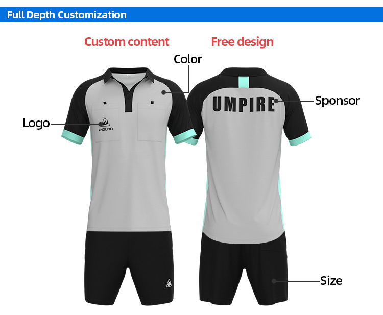 Custom Referee Pro Uniform Soccer Jerseys for Football Referee Uniforms@详情9.jpg