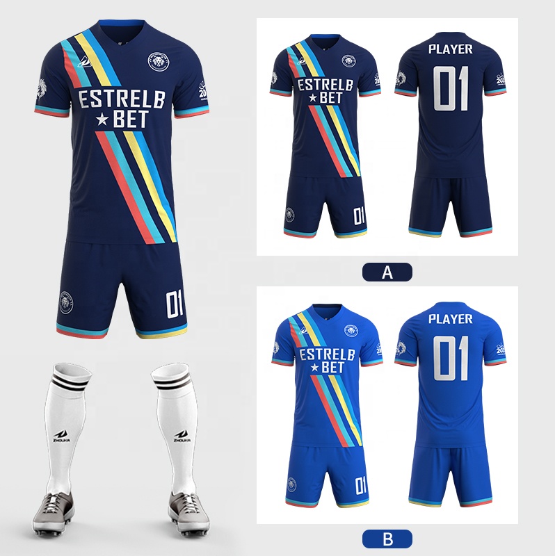Custom Best Quality Breathable Sublimation Reversible Soccer Jerseys Full Set for Men Customized Soccer Uniform Football Jersey