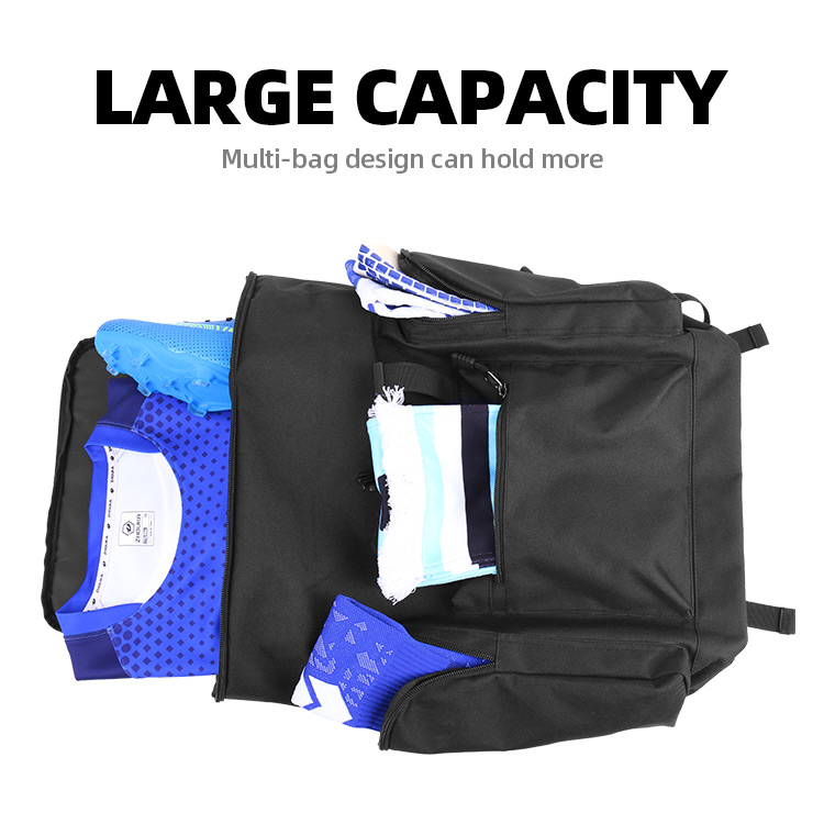 Custom Casual Sports Football Uniform Backpack PVC Lining Zipper Closure Wear-Resistant Design Lady Style@详情9.jpg