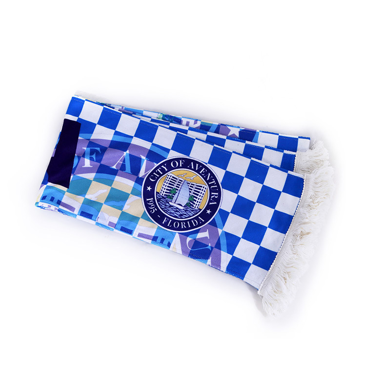 OEM Custom Soccer Team Scarf High Quality and Cheap Printed Pattern and Logo Long Length for Outdoor Usage