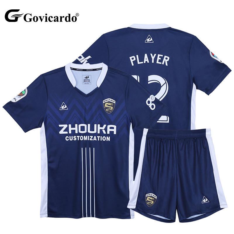 OEM Custom Sublimated Strip Design Soccer Jersey Set & Tracksuit 100% Polyester Breathable Quick Dry Football Wear Team Uniform