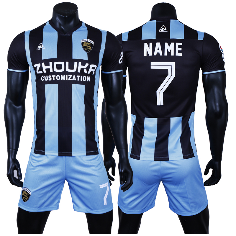 Manufacturer Wholesale Breathable Polyester Soccer Uniform V
