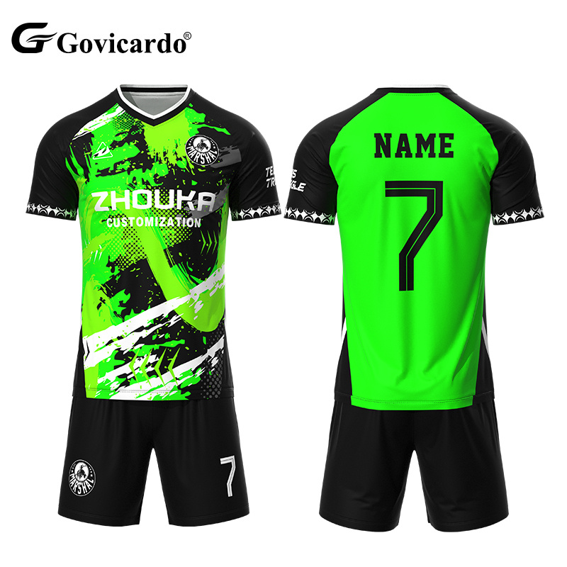 Quick-Dry Breathable Short-Sleeved Soccer Jersey Custom Prin