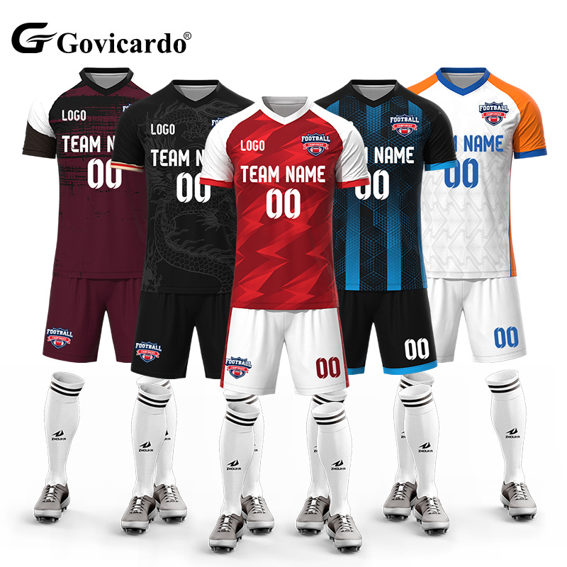 Oem Custom Breathable Soccer Wear Football Jersey Shirt Set Sublimated Club Team Uniform Classic Retro Soccer Jersey for Men