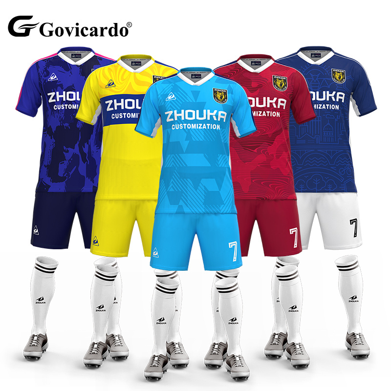 Custom Sublimation Retro 100% Polyester Men's Soccer Jersey 