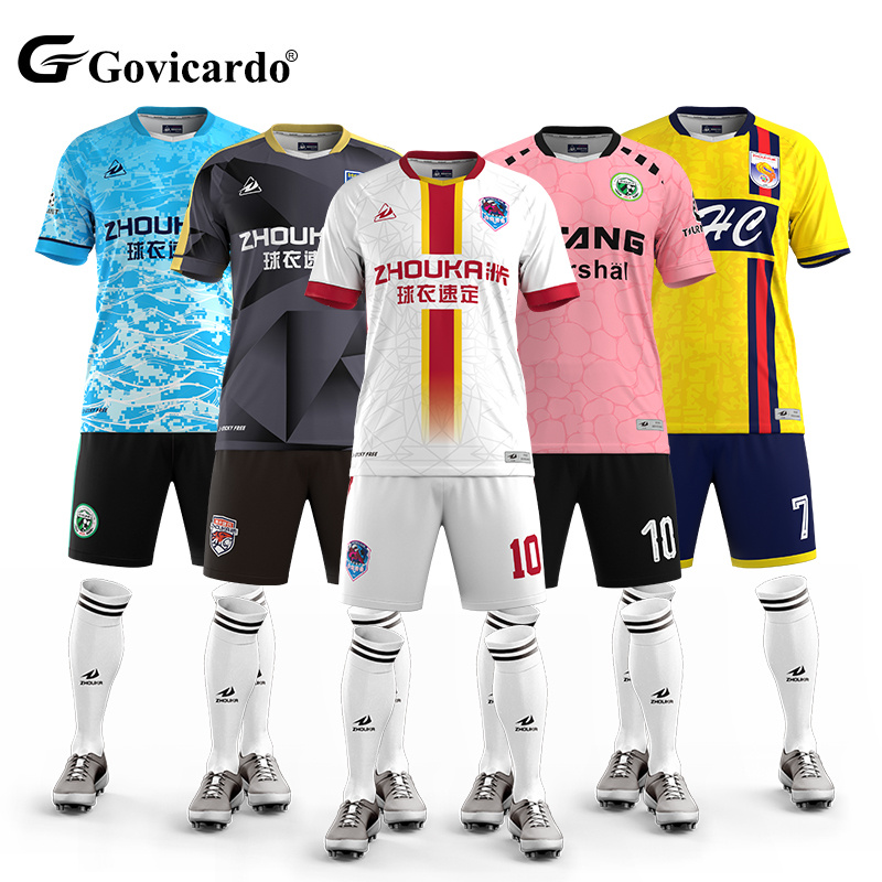 Custom Men's Full Soccer Uniform Set Sublimated Polyester Fo