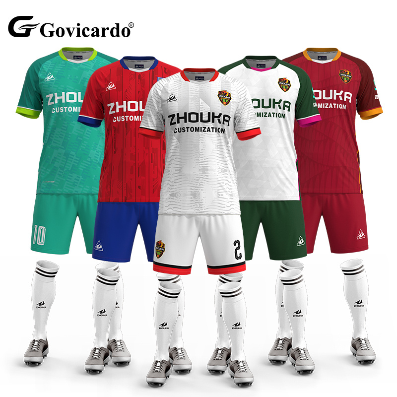 High Quality Custom Sublimated Men's Soccer Jersey Set OEM Supply Football Uniforms for Men High Quality Soccer Team Wear