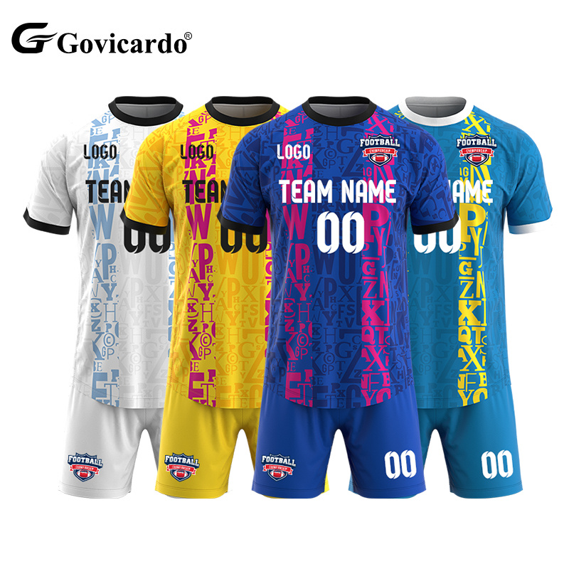 Classic Retro Training Soccer Uniform Sets Custom Factory OEM Service Sublimated Digital Logo Classic Retro Training Soccer