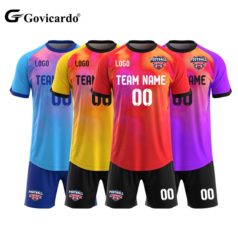 Personalized Customization Printing Number Name Logo Soccer Jersey  Sets Quick Dry Breathable Boy Football Uniform Tracksuit