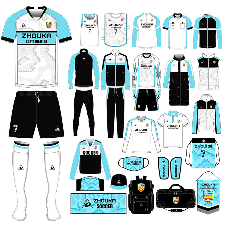 High Quality Men Fashion Football Uniform Soccer Training Jersey Custom Soccer Jersey Football Shirt Set