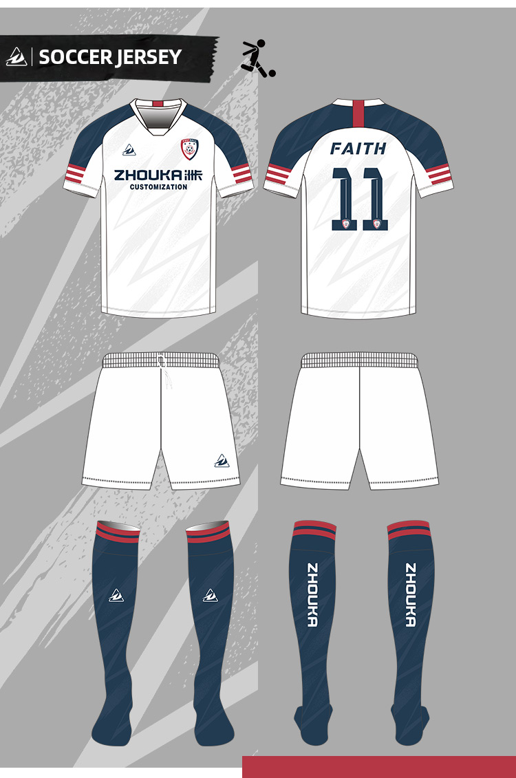 Wholesale Custom Sublimation Printed Soccer Wear Uniform Full Sets Football Jerseys Customized Club Soccer Jersey Kit for Men@详情5.jpg