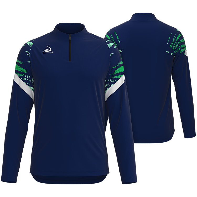 Full Custom Sublimation Half Zip Training Clothes Autumn and Winter Long Sleeves Men Football Training Clothes