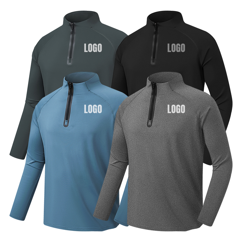 Men's 1/4 Quarter Zip Pullover Sportswear Tracksuit Custom Logo Training Sports Teams Shirt for Football Club and Soccer