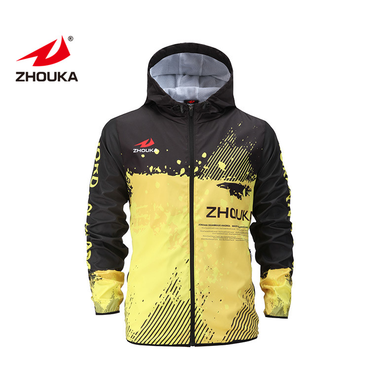 Govicardo Outdoor Mens Fashion Black and Yellow Windbreaker Wholesale Custom  Windbreaker Jackets