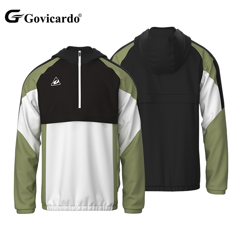 Men's Customizable Breathable Soccer Tracksuit Outdoor Sports Training Windbreaker Team Logo Waterproof Winter Football Jacket