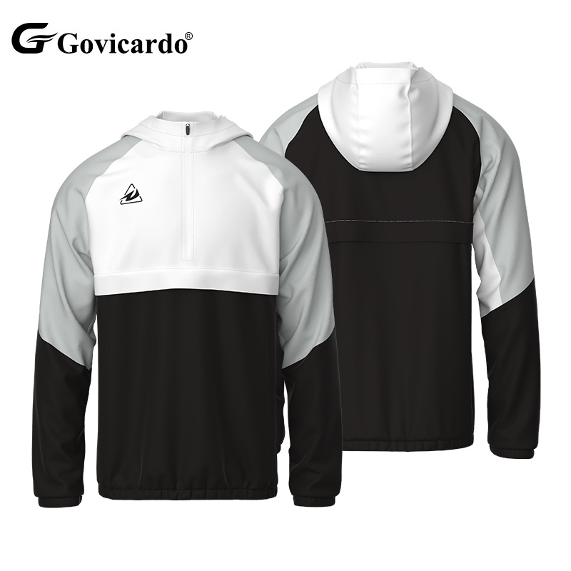 Custom Wholesale Sublimated Team Logo Soccer Waterproof Windbreaker Jacket Lightweight Breathable Quick Dry Men OEM Service