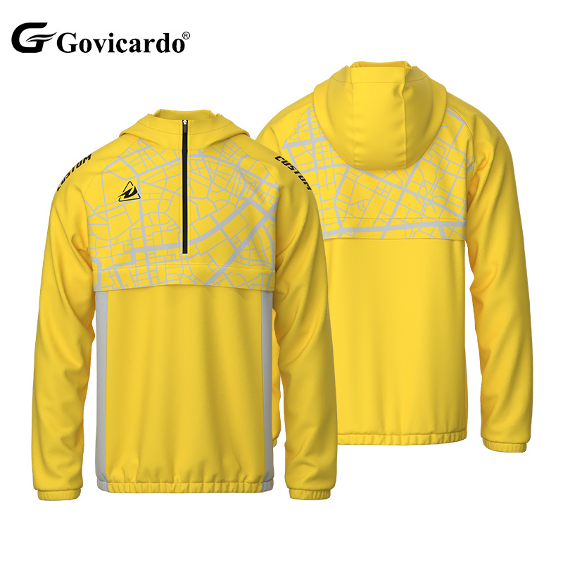 Wholesale Custom Breathable Quick Dry Sport Windbreaker Adult Soccer Jacket Outdoor Waterproof Windproof Men Football Tracksuit