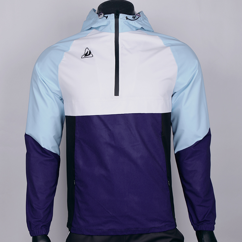OEM Custom Sublimated Men's Soccer Team Wear Uniforms Football Training Tracksuit Hooded Waterproof Soccer Windbreaker Jacket