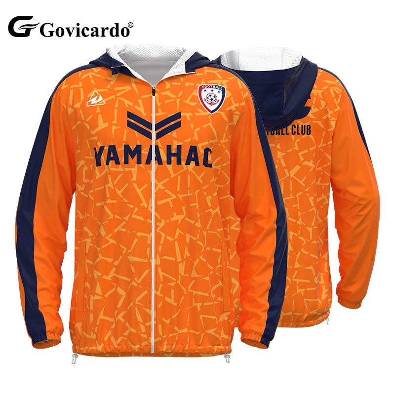 OEM Custom Logo Soccer Tracksuit Jacket Long Sleeve Hoodie Windbreaker for Adults for Winter & Autumn Sports Warm & Stylish