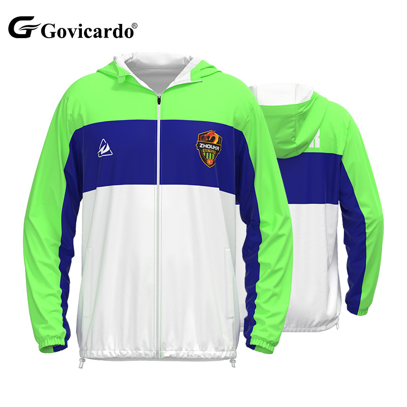 Men's Custom Printed Lightweight Soccer Tracksuit High Quality Youth Logo Pattern Windbreaker Jacket for Casual OEM Service