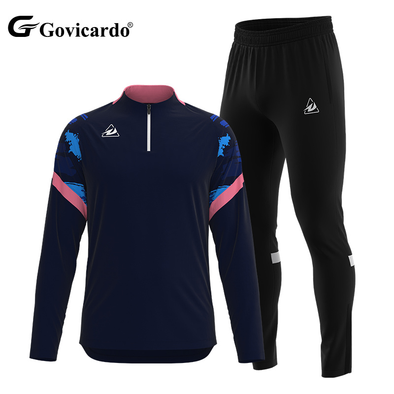 Quick Dry Breathable Jogging Sports Tracksuit Full Sublimation Printing Football Soccer Training Set Comfortable Jacket Pants