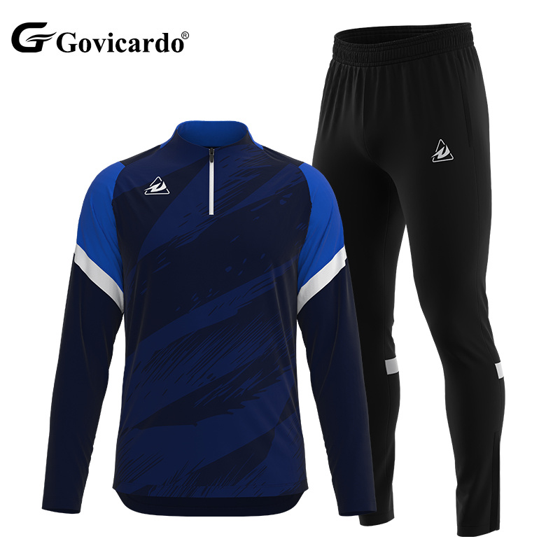 Custom Sublimation Logo Plain Blank Jogging GYM Workout Tracksuit Set Men Women's Pullover Jacket for Soccer OEM Service
