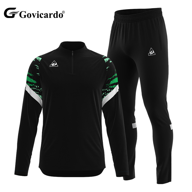 OEM Custom Sport Pullover Sweatshirt Sublimation Football Training Suit Club Team Warm up Soccer Tracksuit Jacket and Pants
