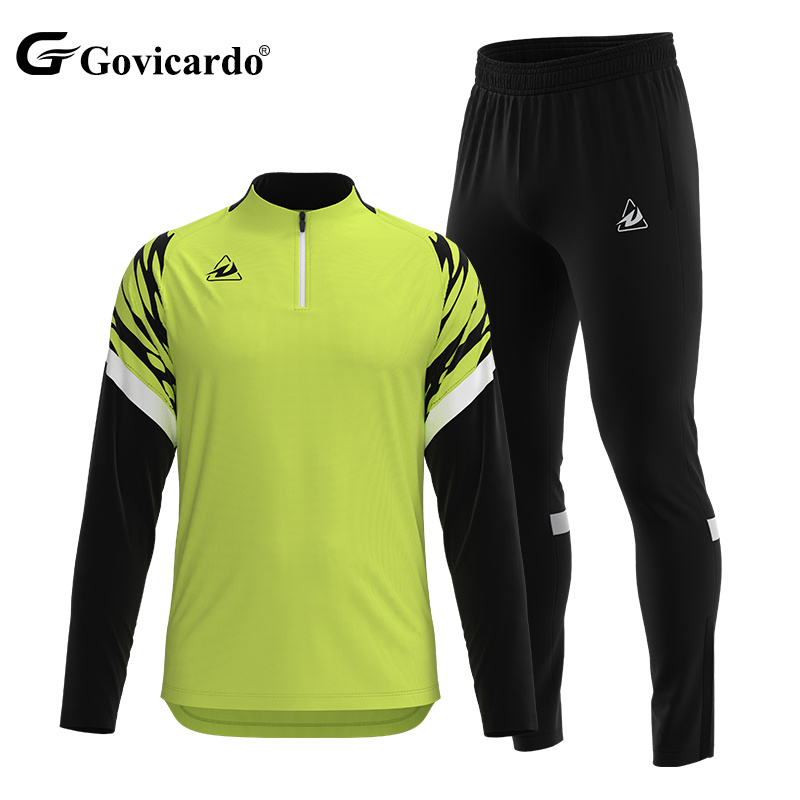 Custom Men Football Training Tracksuits 1/4 Zipper Training Suit Custom Logo Sport Warm up Soccer Kits Training Tracksuit