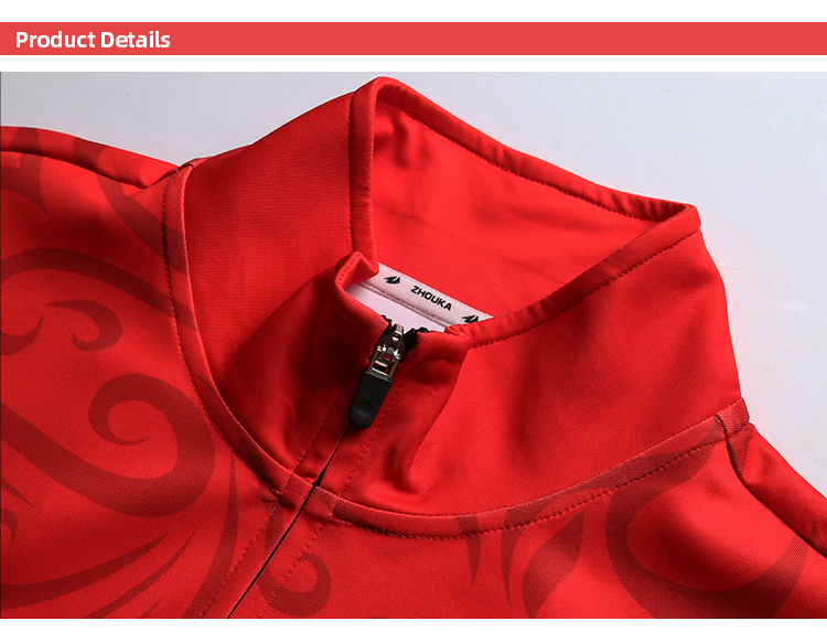 Custom Red Training Tracksuit Set for Football Teams OEM Service Automated Cutting Technique Designed Specifically for Club@详情4.jpg