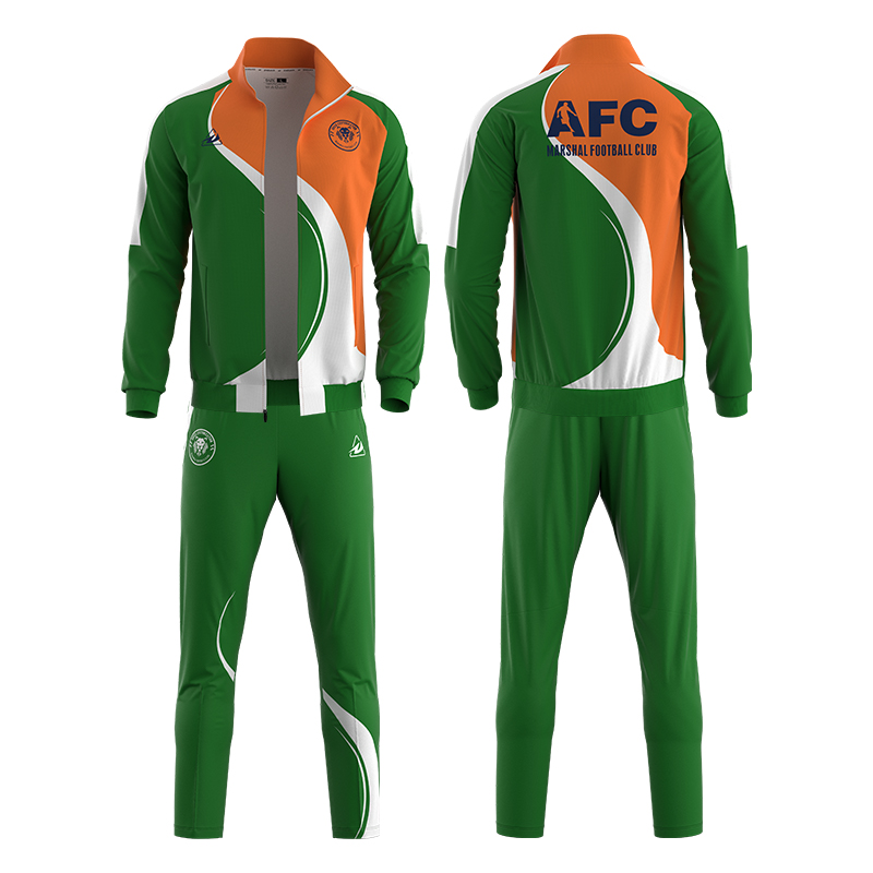 Wholesale Polyester Sportswear Winter Football Tracksuit  Training Kit Youth Team Wear Custom Soccer Jackets and Pant for Men