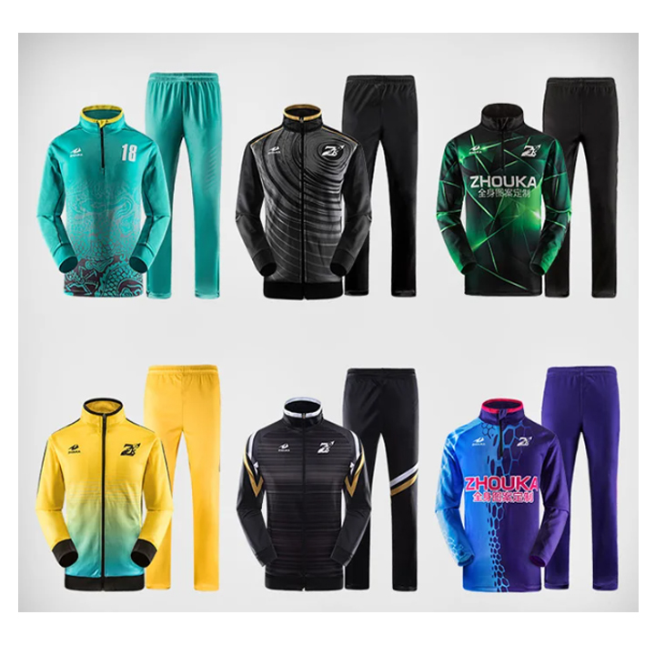 Wholesale Latest Design Your Own Fitted Soccer Tracksuit Custom Mens Plain Sports Tracksuit Soccer Training Tracksuits