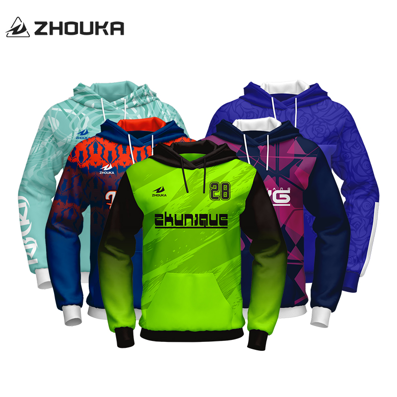 Unisex High Quality Polyester Hoodies with Sublimation Print Custom Logo Street Style Collar Sportswear for Men for Winter