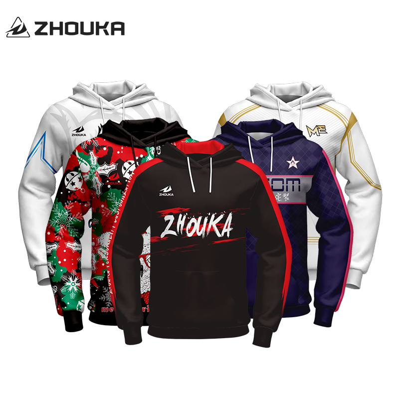 Custom Sublimated Pullover Hoodie for Men High Quality 100% Polyester Sports Sweatshirt with Hooded Collar Winter Print Pattern