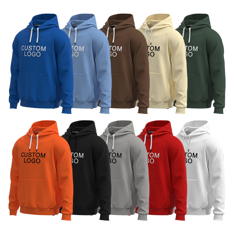 Custom Design Men's Hooded Sweatshirts Embroidered Keep Warm Casual Sweatshirts with Winter Print Pattern