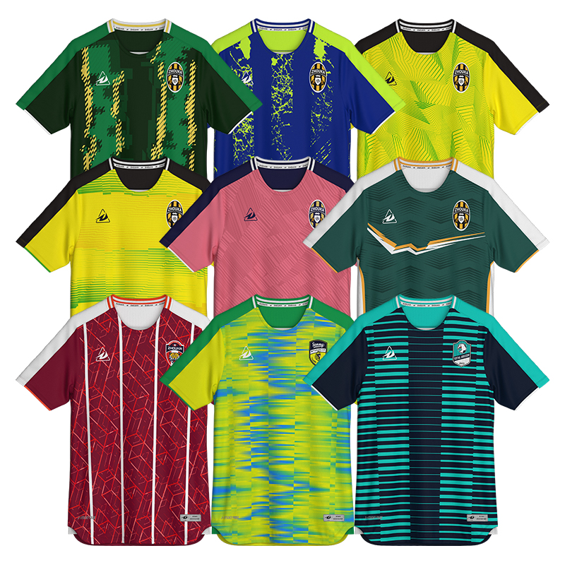High Quality Jacquard Sublimation Soccer Jerseys Custom Team Uniform Shirt for Men Direct China Factory Football T-shirt Set