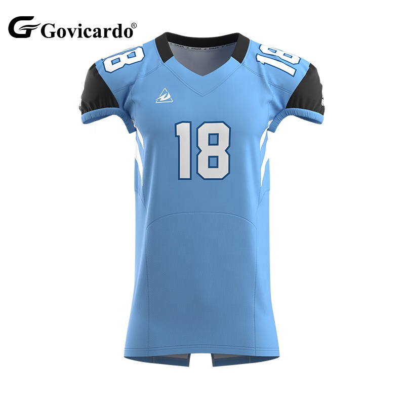 Wholesale Custom American Football Training Uniforms High Quality Breathable Mesh Jersey Short Sublimation Technique
