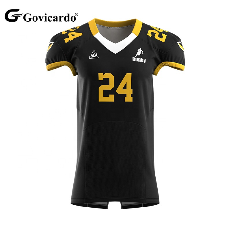 Custom Men's Short Sleeve Rugby Shirt Sports Style American Football Jersey Uniform Plus Size Custom American Football Wear