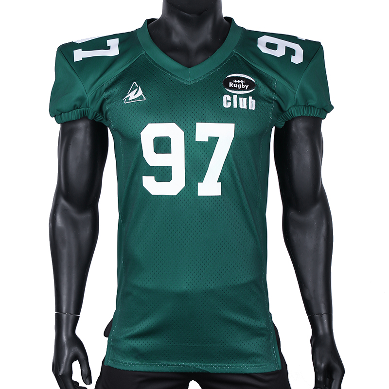New Arrivals Men's American Football Jersey Breathable Short Sleeve Training Shirt Embroidered Plus Size Wholesale American