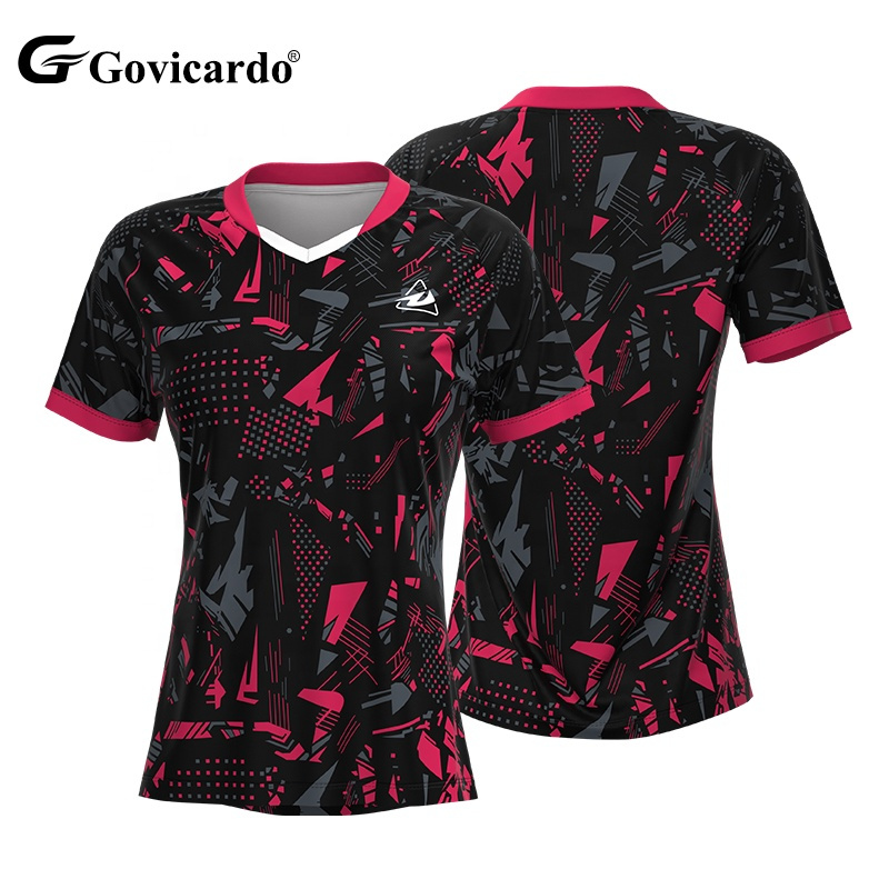 Custom Printed Women's Tennis & Badminton Clothing Quick Dry Polyester Volleyball Uniform Low MOQ Sublimation Technique Used