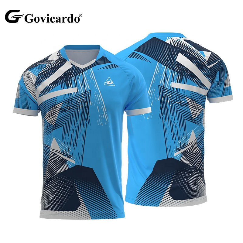 Customized Sublimated Comfortable Men Badminton Shirt Clothes Lightweight Breathable Tennis Volleyball Uniform for Adult