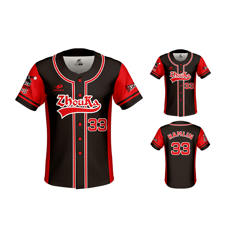 Wholesale OEM Service Black Baseball Uniform with Profession