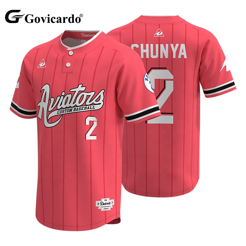 Top Quality Custom Premium Retro Breathable Baseball Softball Wear Print Embroidery Logo Short Sleeve Team Softball Shirts