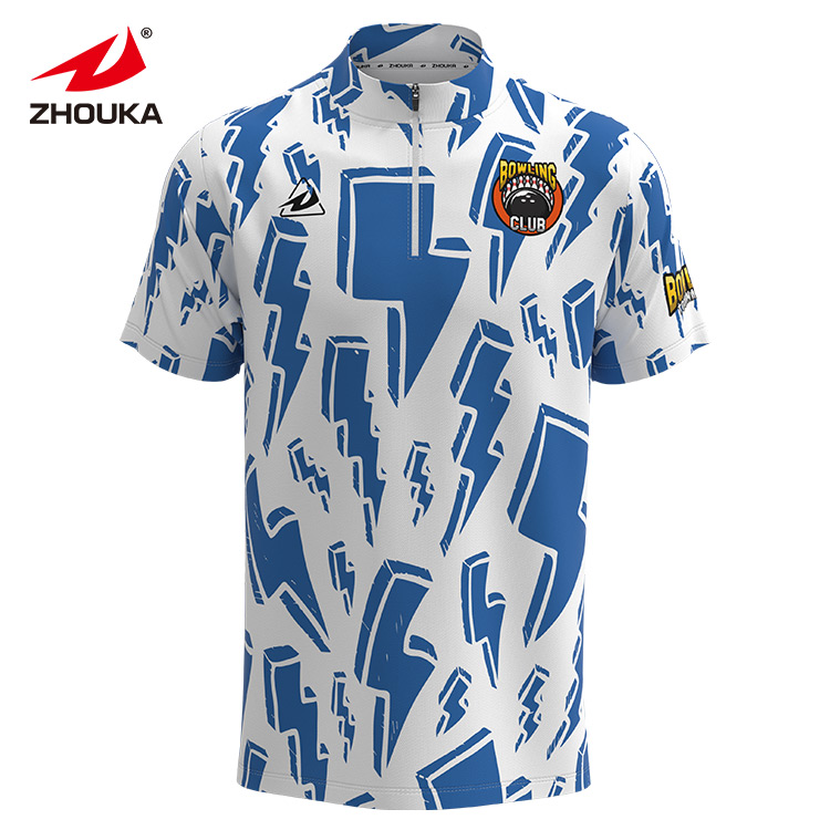 Custom Sublimated Soccer Wear-Zipper up Bowling Shirt@详情5.jpg