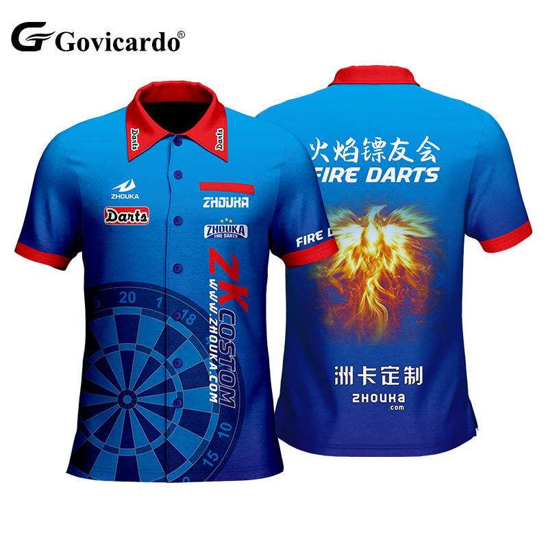 Custom Wholesale Quick Dry Button up Men Polo Dart Shirt Sub