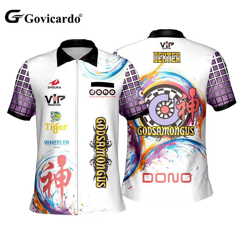 Professional Custom Sublimation Polyester Short Sleeve Darts