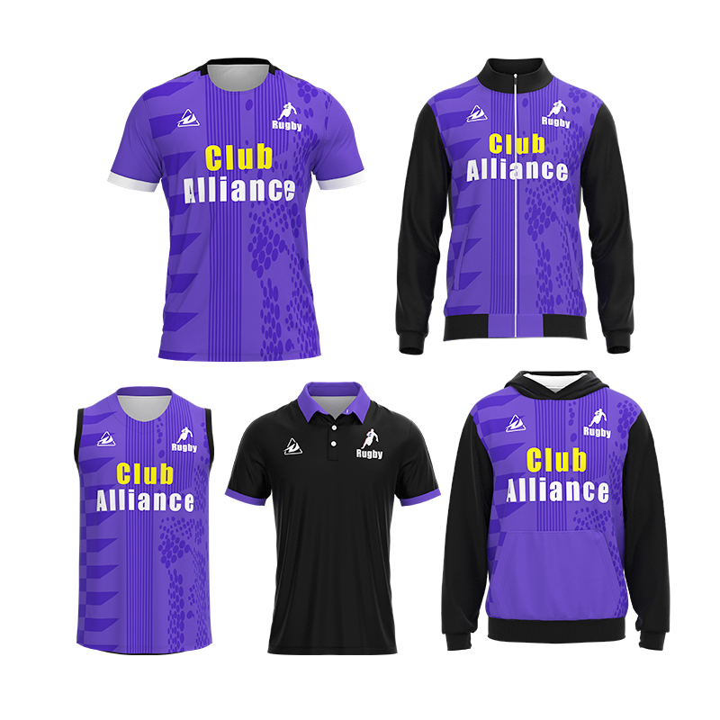 Unisex Custom Polyester Rugby Sportswear Set Breathable Men'