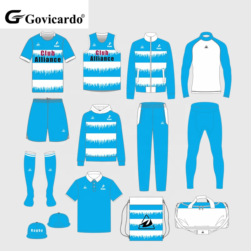 OEM Custom Design Your Own League Rugby Jersey Set With Logo Men Sublimation Rugby Uniform Shirts Customized Rugby Football Wear