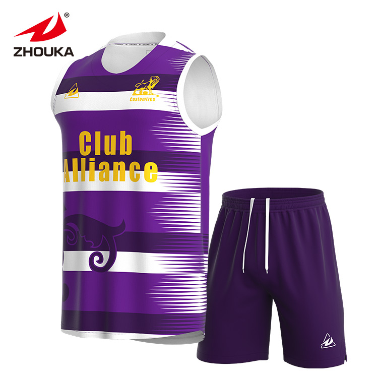 Comfortable and Breathable Rugby Uniform Set Custom Club Tea