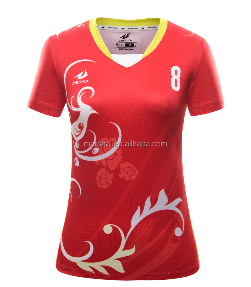 Custom Sublimated Volleyball Shirts Short Sleeve Women Sport Jersey@详情3.jpg